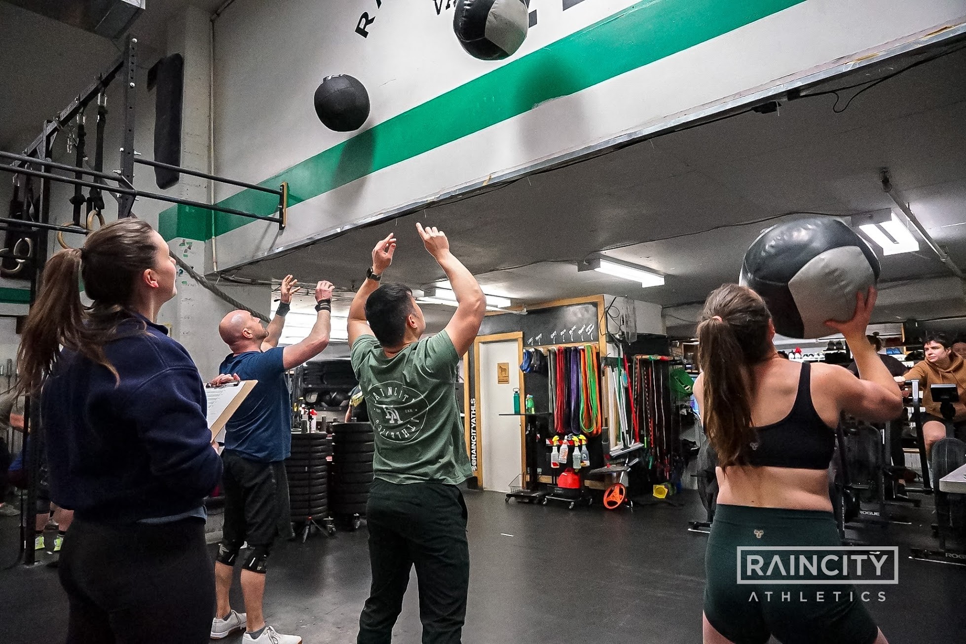 Athletes mid-workout at Raincity Athletics