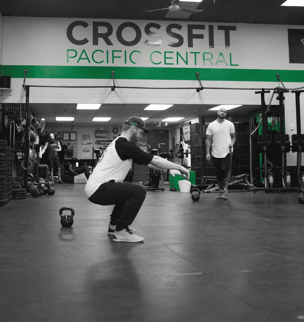 The CrossFit Pacific Central decal came off our wall over a year ago, and the front entrance sign is in the process of being replaced.