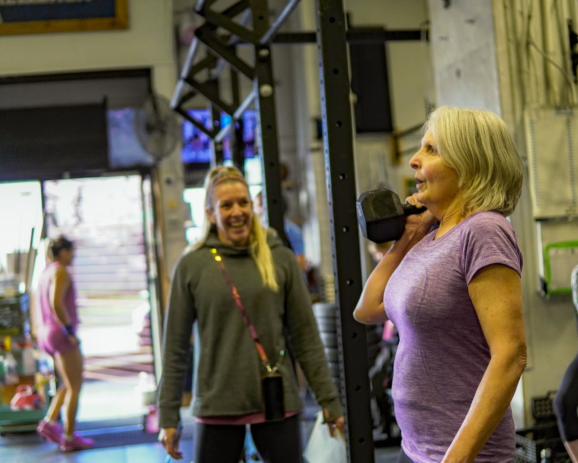 Members of different ages training together
