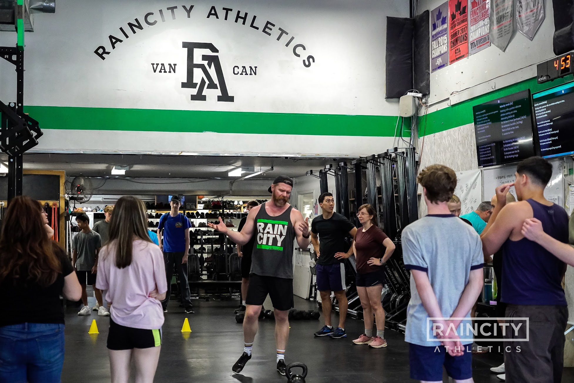 A member mid box jump