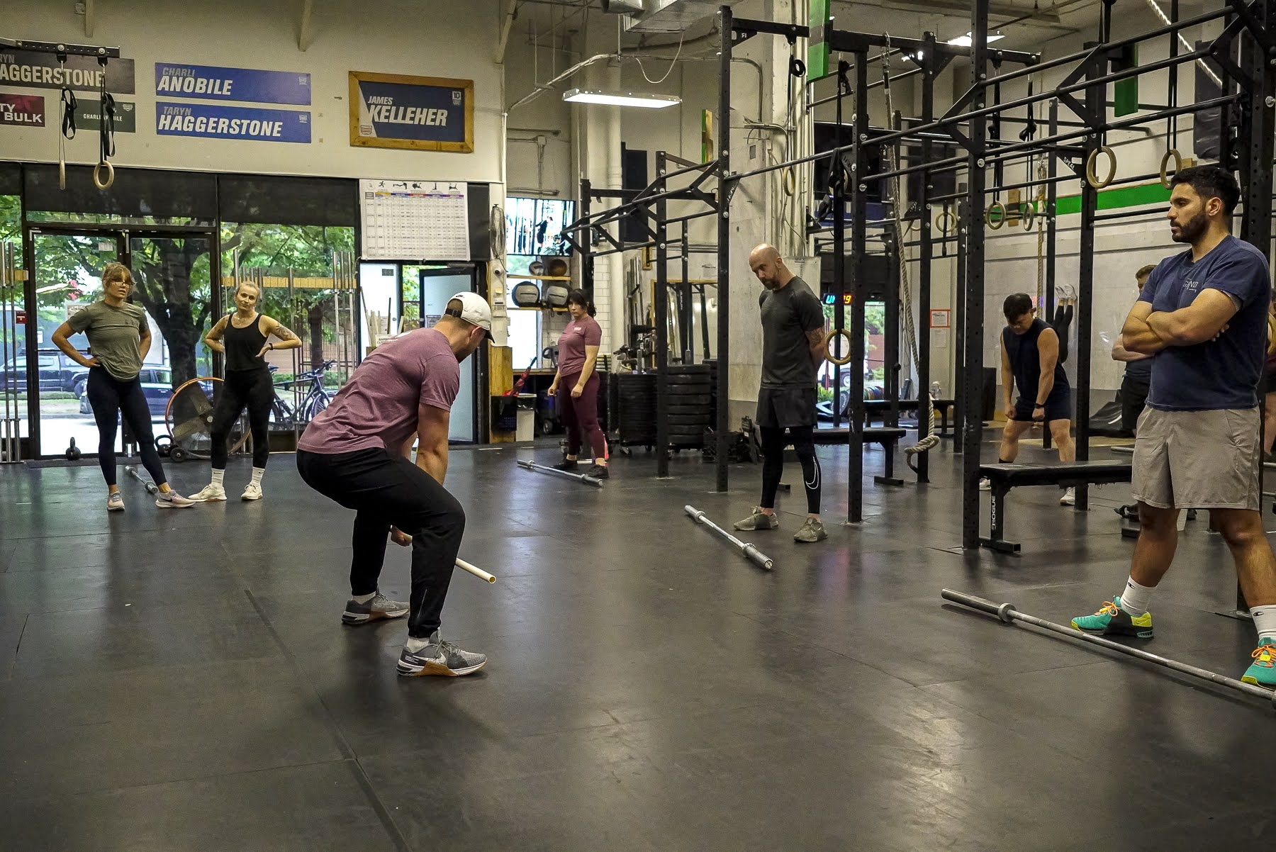 A coach guiding newcomers through the basics in an On-Ramp session