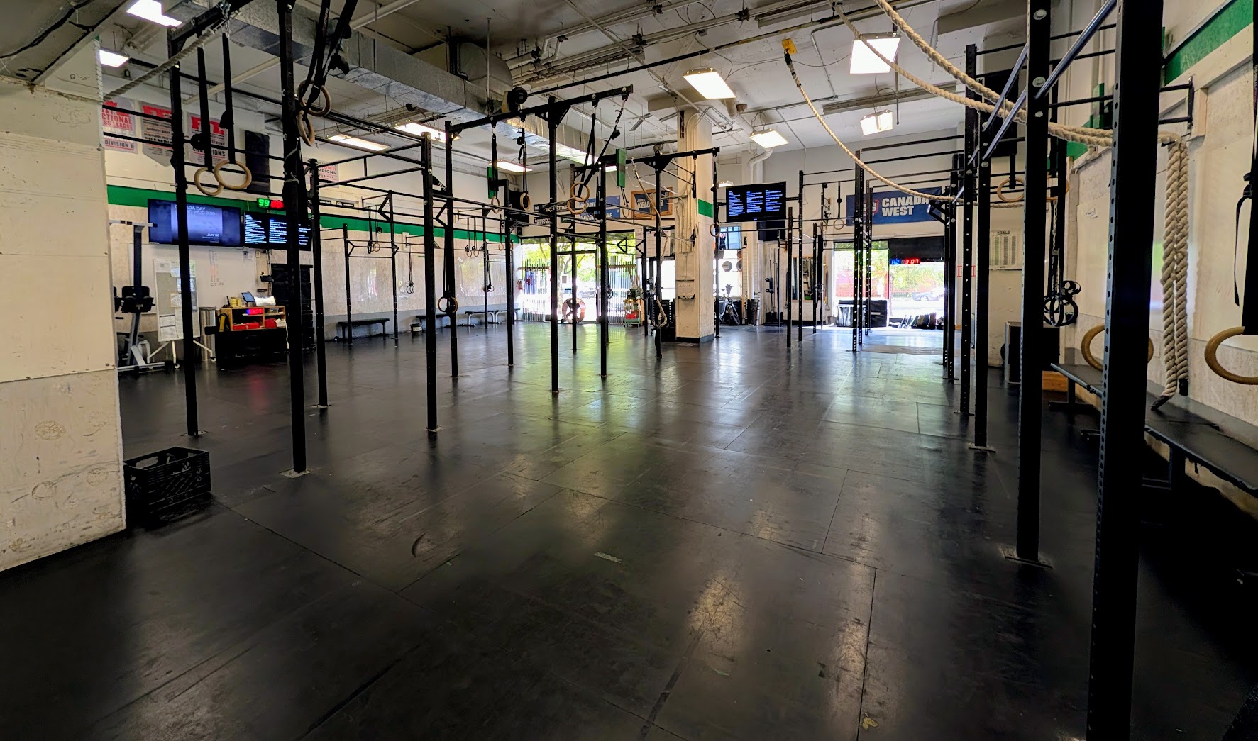 The Annex — the main rig with rings and climbing ropes
